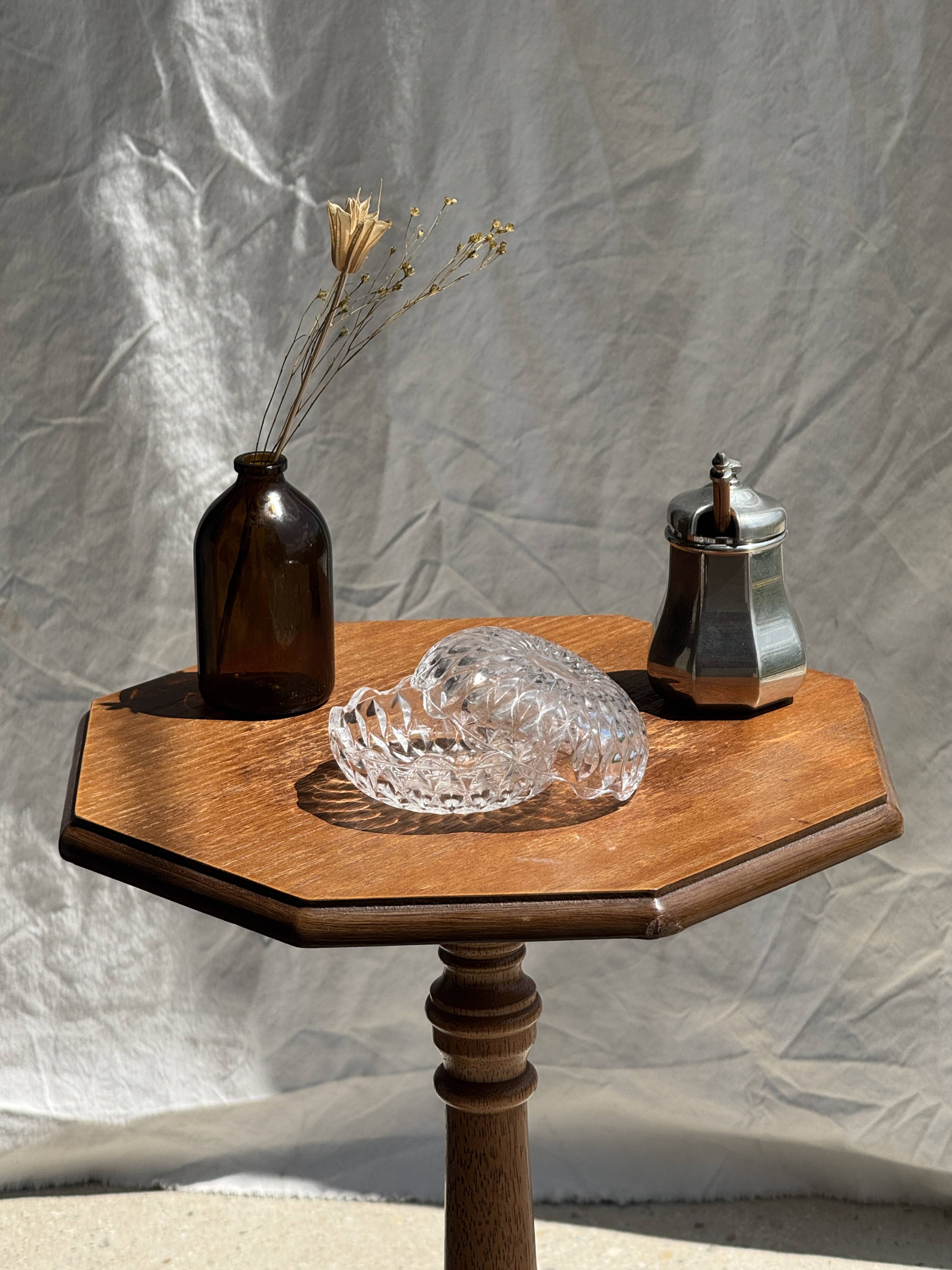 Small glass candy box Cristal d'Arques France