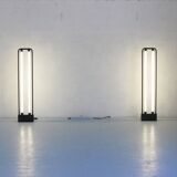 Pair of Duetto neon floor lamps, Zerbetto Italia, 1980s