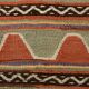 4x6 Green & Red Geometric Vintage Kilim Rug, 123x169Cm