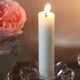 Glass flower candle holder vintage taper candle