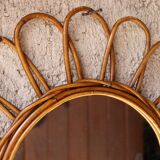 Vintage rattan mirror