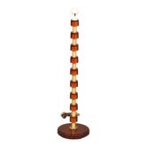 Lampe de Nybro Armaturfabrik Verre moulé clair et laiton Signée Suède 1960