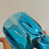 Vintage Czech Bohemian art glass vase, designed by Frantisek Vizner for Rudolfova Hut 1961-1962