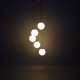 Vintage five-globe ceiling lamp 1960
