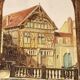 Joigny Old House Porte Saint Jean Colored etching signed Léopold Robin