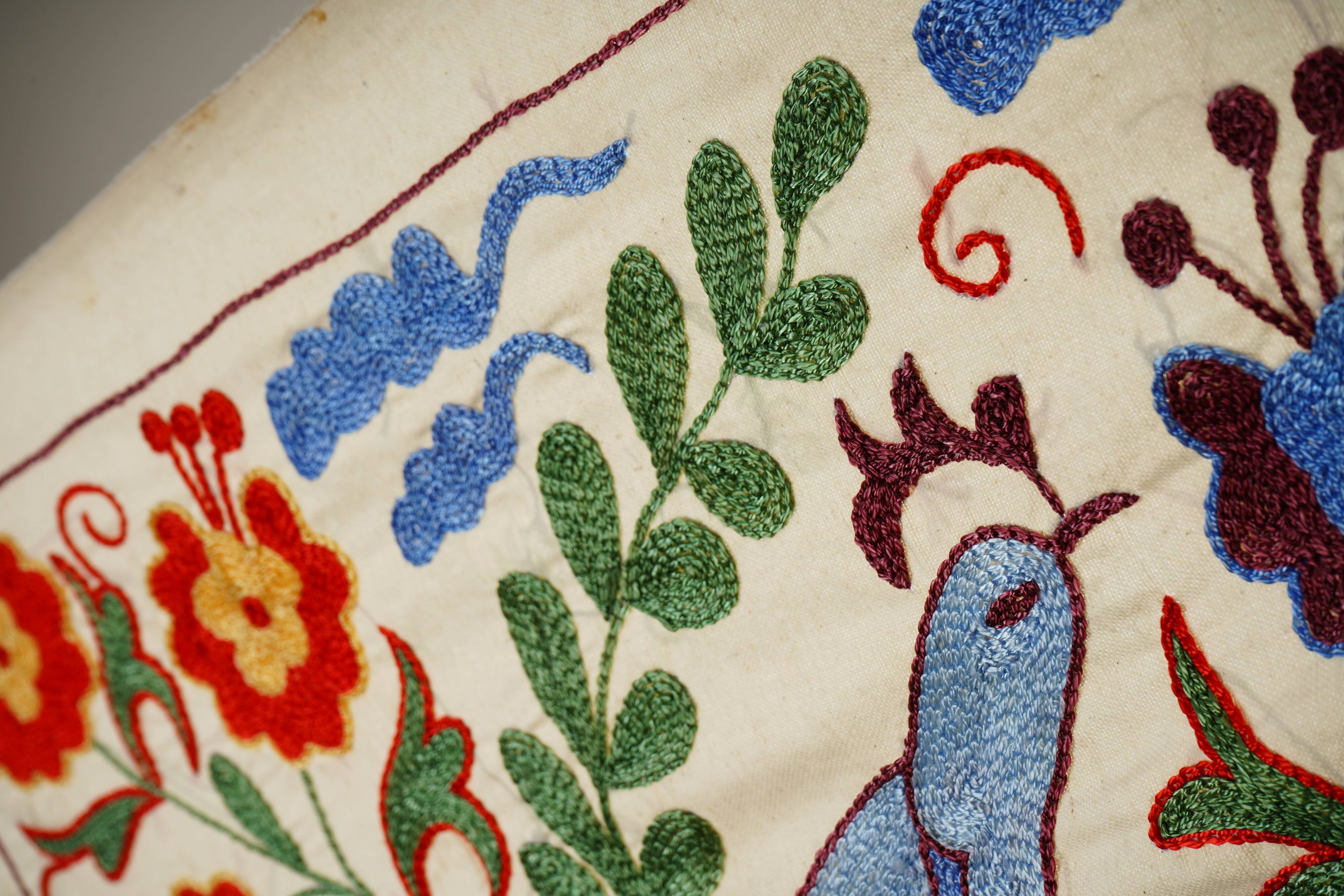 Vintage Turkish rug hand-knotted 44x95 cm