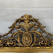 Grand miroir de cheminée doré – bois
