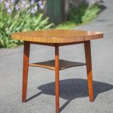 Table vintage, table bois, table basse formica, table 2 étages