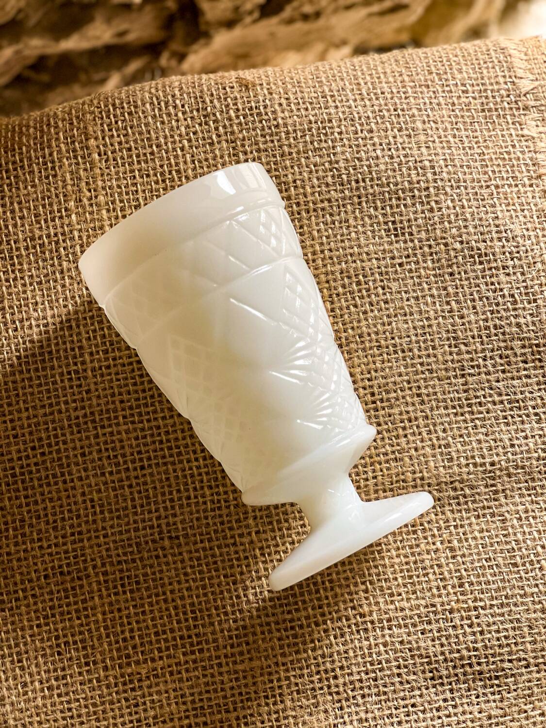 Big Top Peanut Butter Cup in Milk Glass Opaline Glass