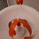 Orange metal suspension light