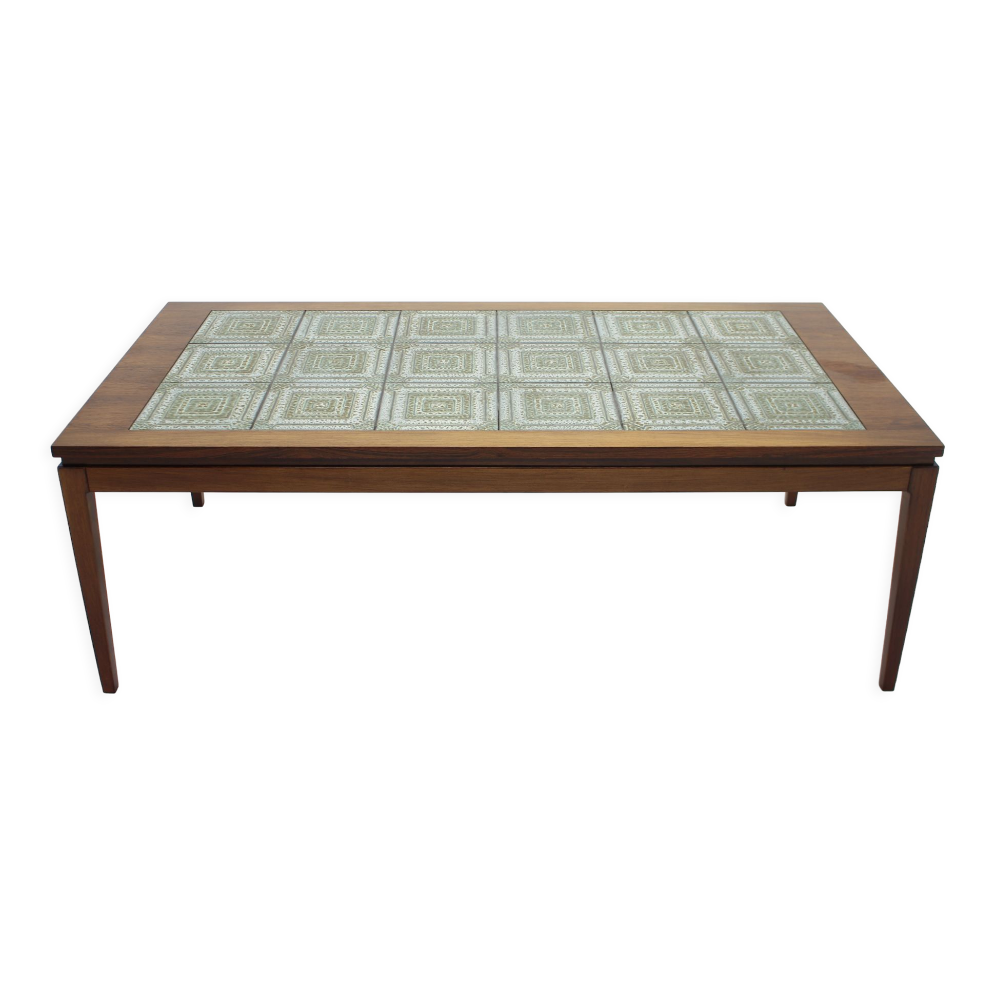 Table basse palisander et carrelage des années 1960, danemark