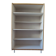 Vintage library in oak veneer, pearl grey interior, metal legs.