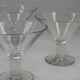 Set of 4 vintage glass coupe/martini glasses