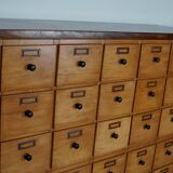 Dutch Beech Industrial Apothecary / Workshop Cabinet, circa 1950s