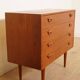 Vintage teak chest of drawers with 4 drawers by Kai Kristiansen