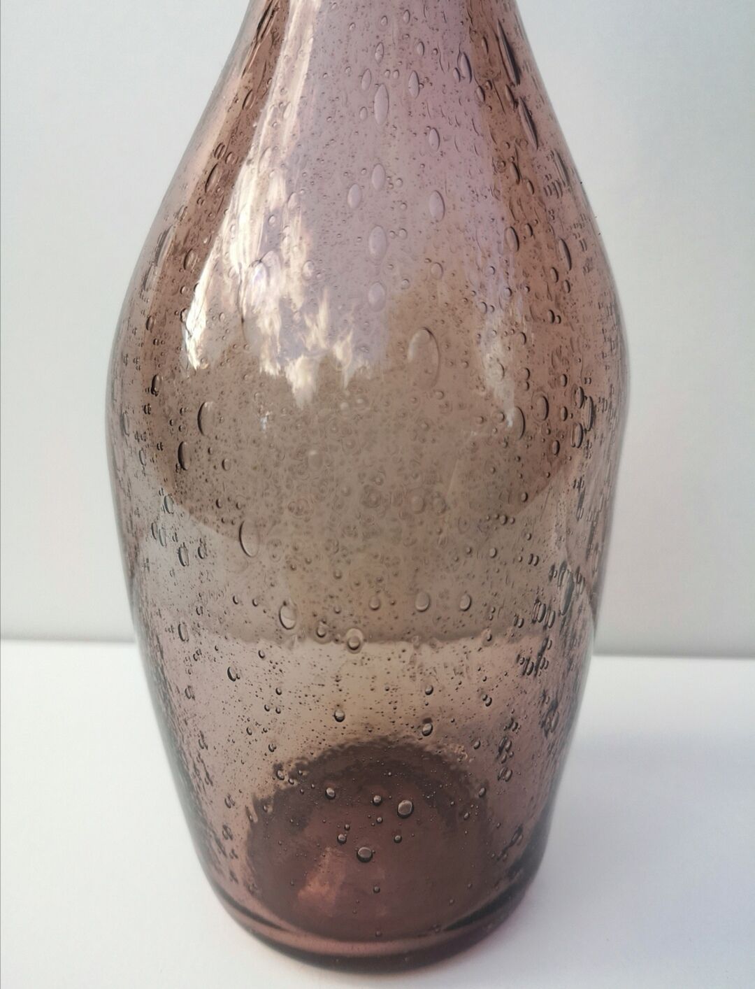 Bottle / decanter in biot bubbled glass