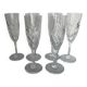 6 Saint Louis crystal champagne flutes