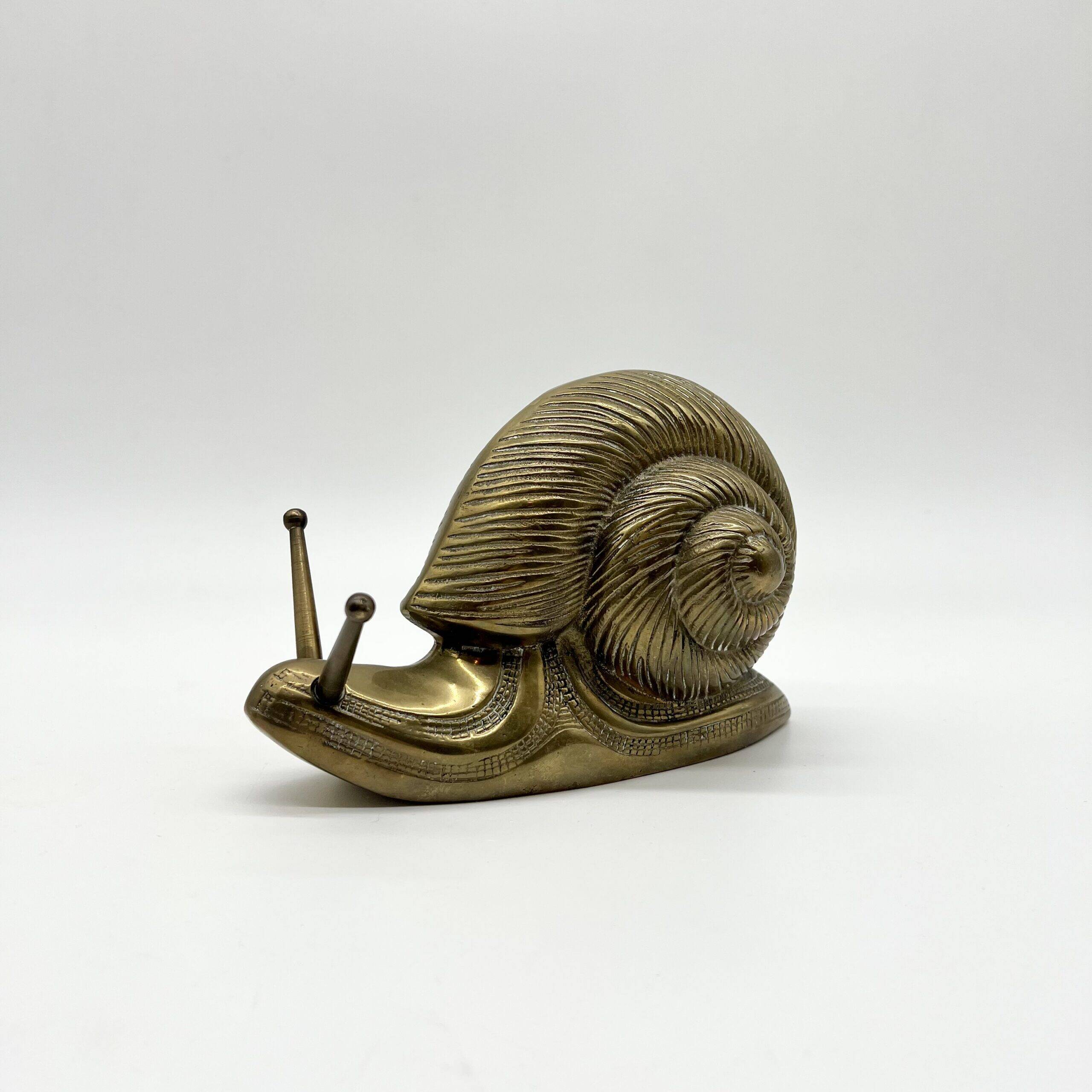 "XXL" brass snail – Germany, 1970s