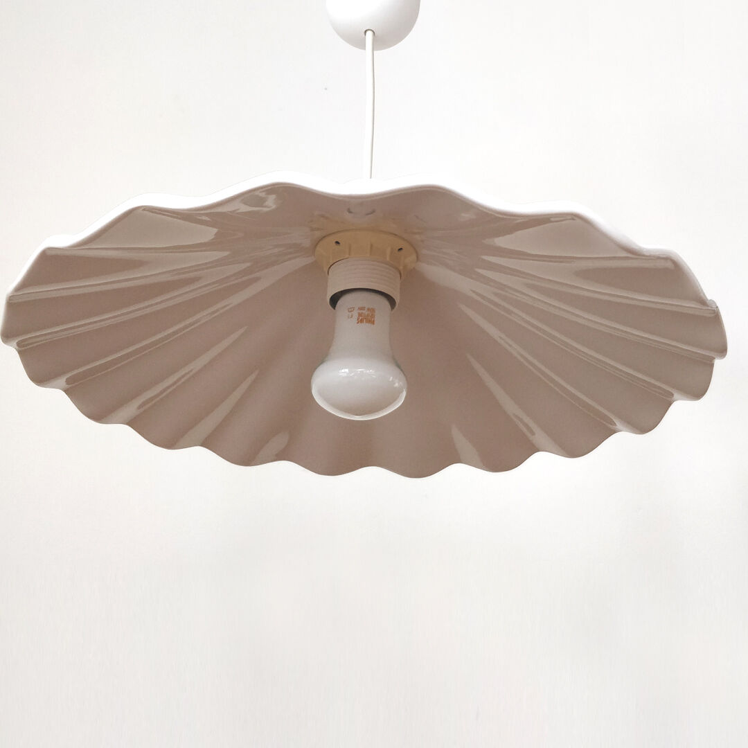 Vintage hanging in white porcelain shaped flower petal
