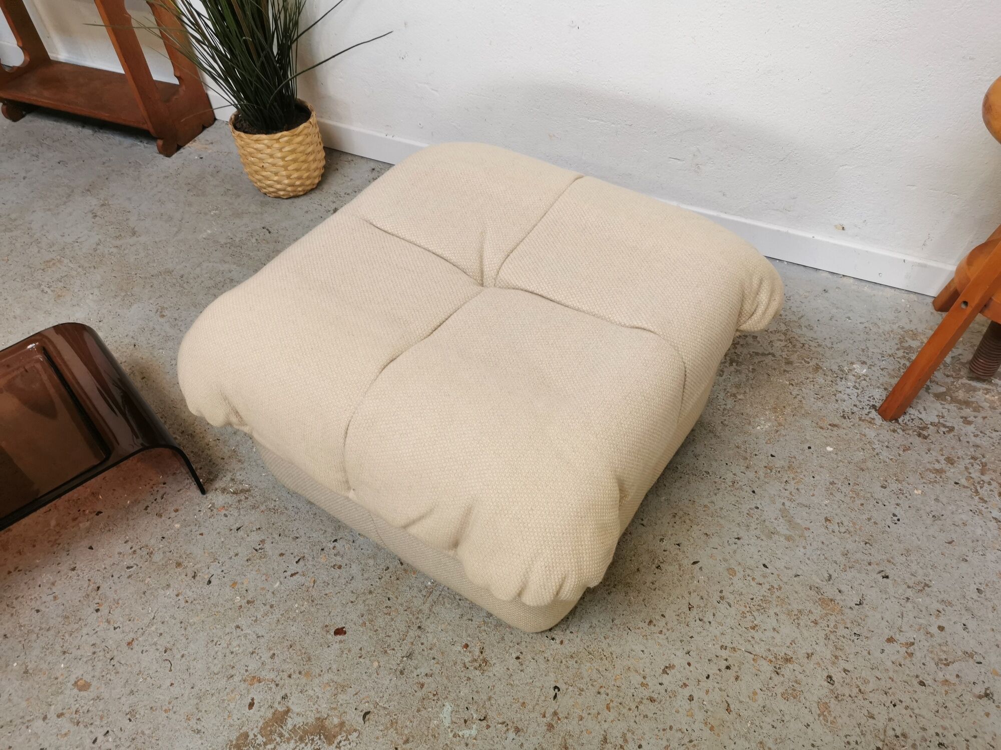 Pouf Gao by Jean Paul Laloy for Cinna vintage design 1970