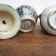 Moroccan handicraft ceramic candle holder, pot and vase set