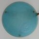 Suspension vasque art déco 1 feu, en pâte de verre bleu, années 30