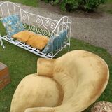 Velvet toad armchair