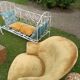 Fauteuil crapaud velours