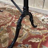 Table bistrot avec plateau ovale en marbre