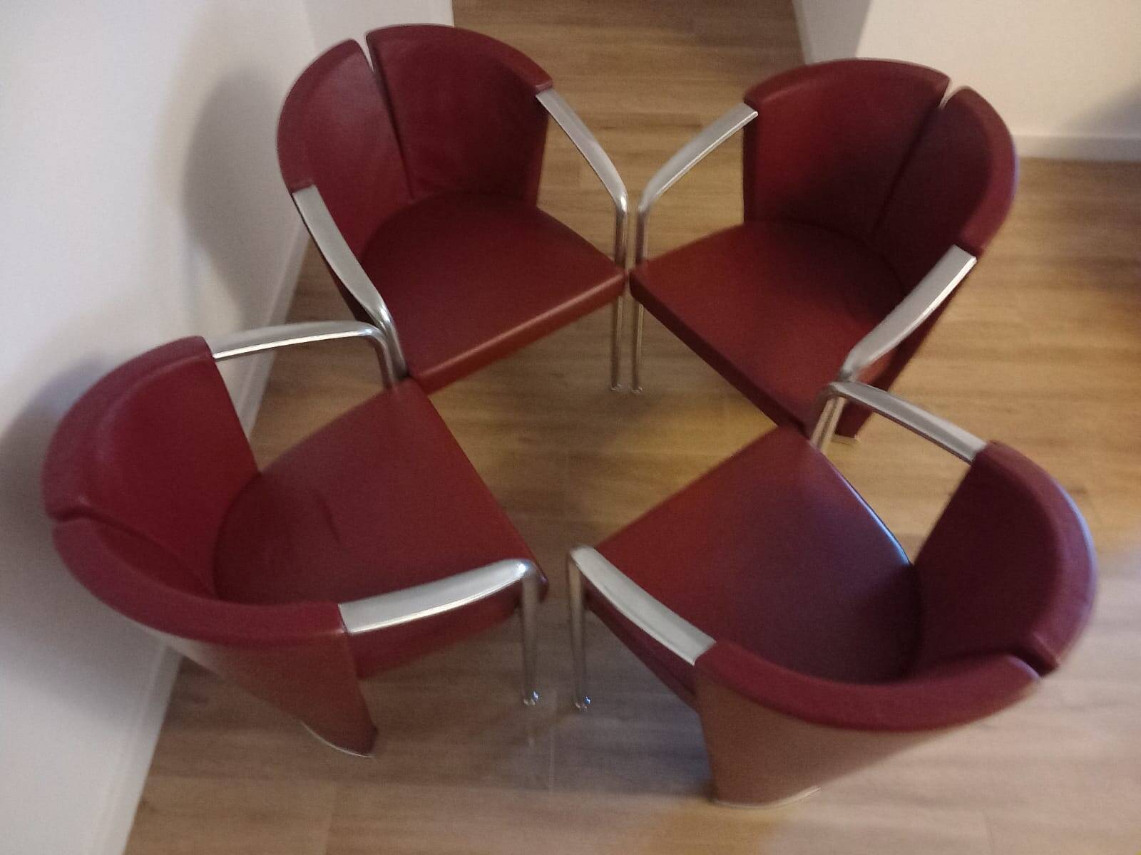 Set of 4 Estel Italian armchairs, designed by Favaretto & Partners