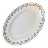 Plat ovale en terre de fer Moulin des Loups, service Georgette
