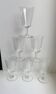 Set of 6 crystal wine glasses engraved 60s