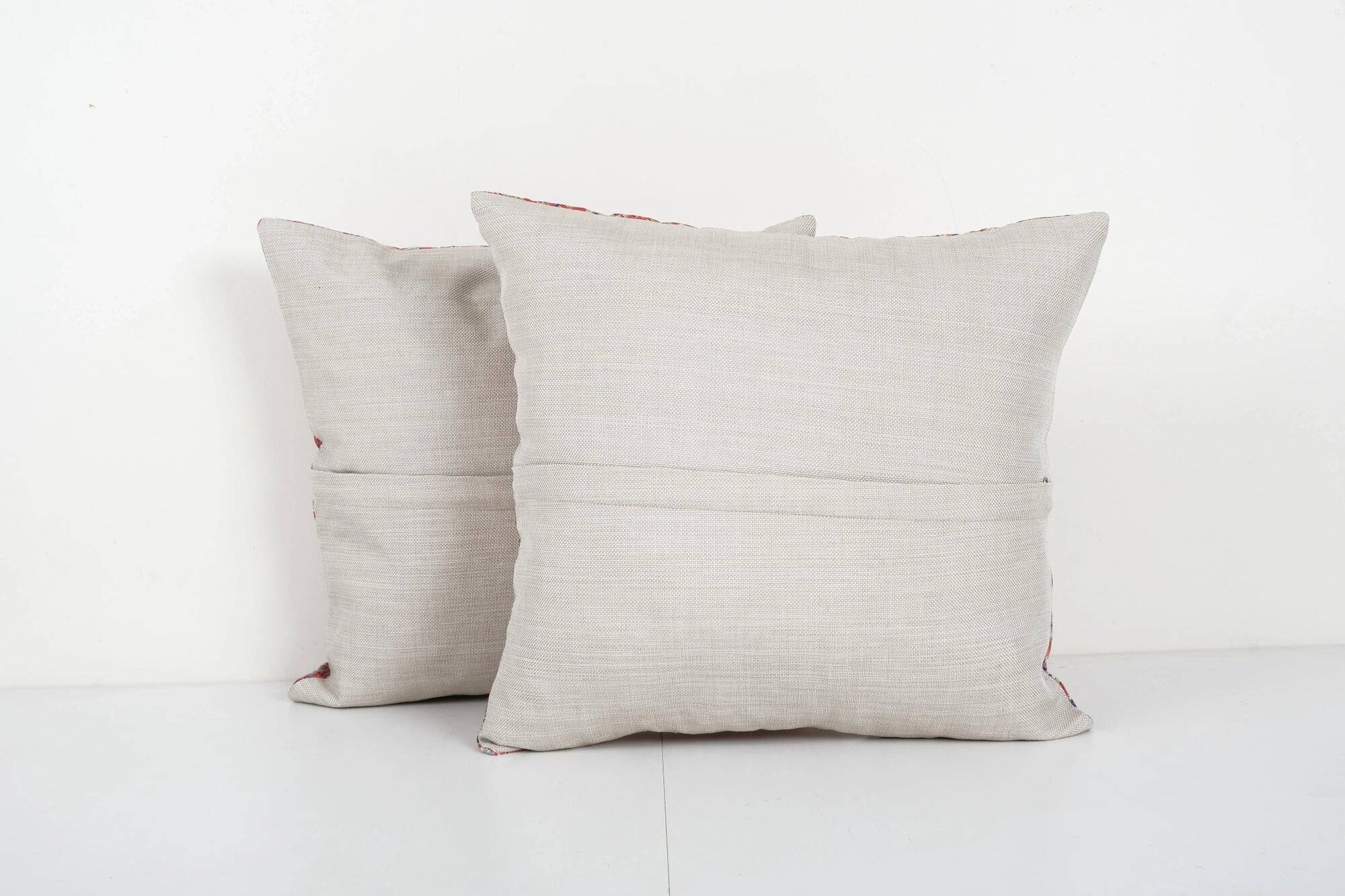 Set of 2 vintage Turkish cushion covers 48x46 cm