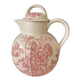 Teapot or jug in crown devon earthenware with a floral rose decoration feminine