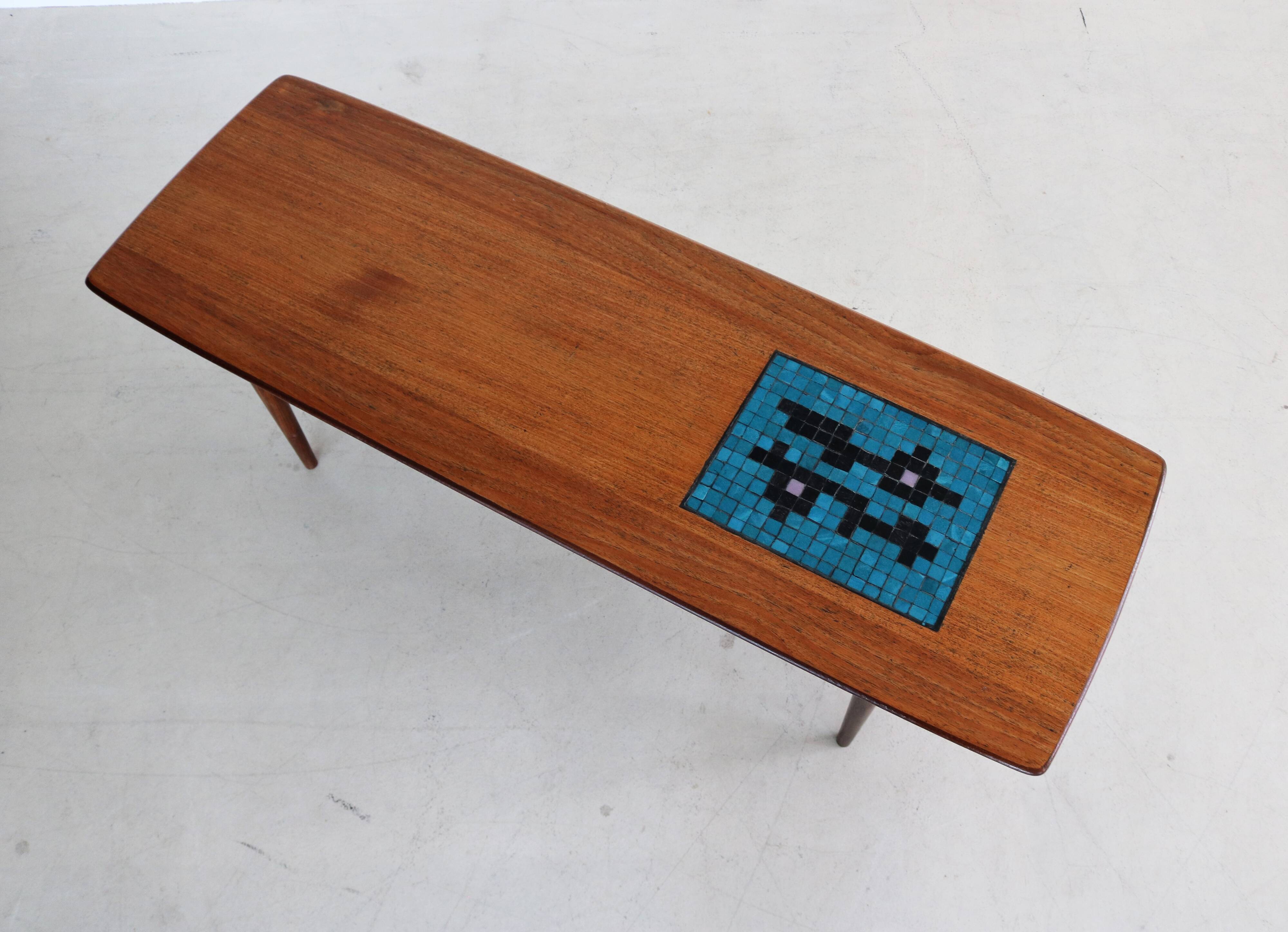 Vintage teak coffee table by wébé, van teeffelen