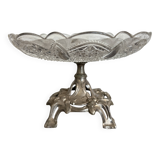 Antique footed cup in chiseled glass