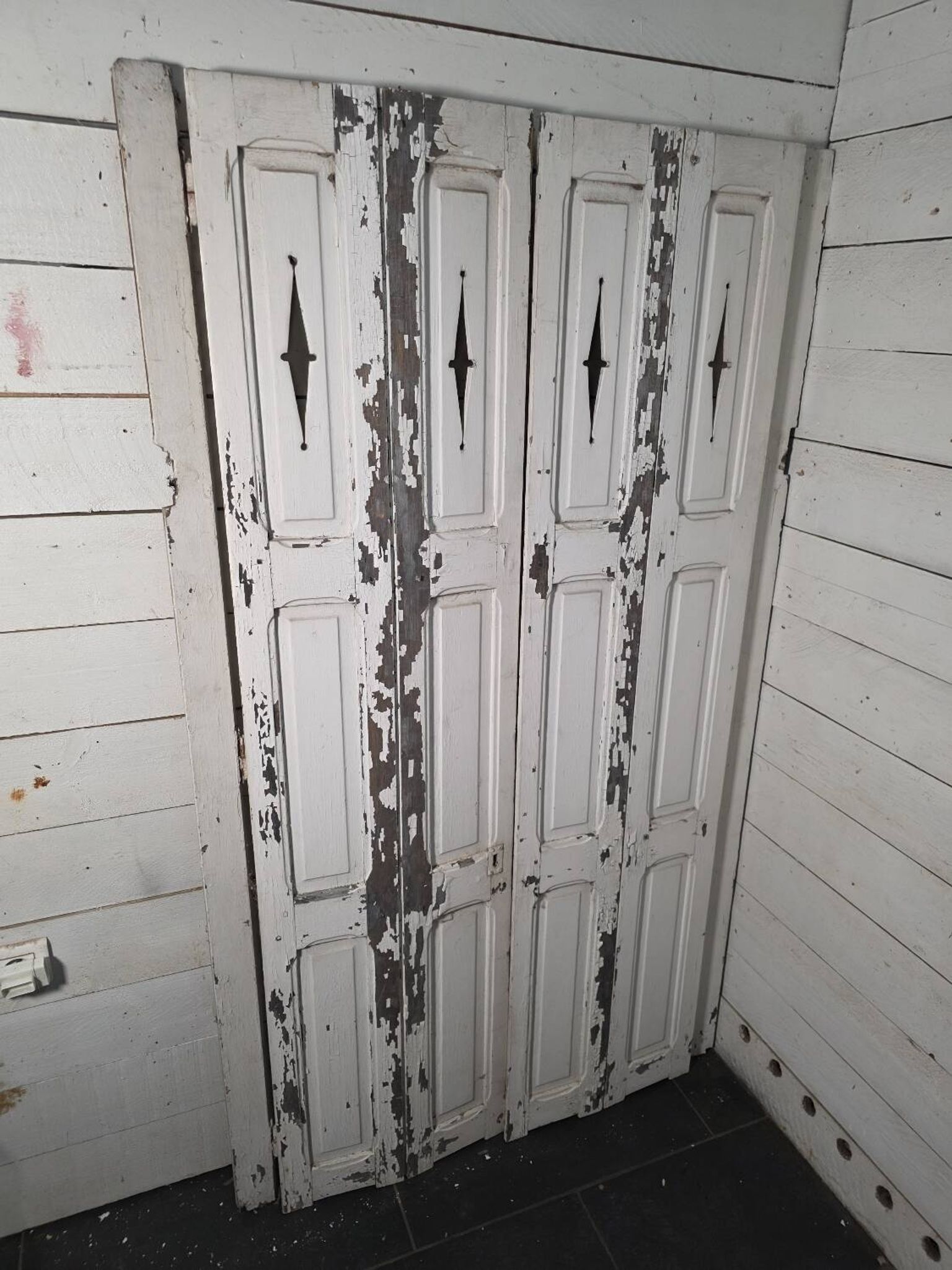 Pair of old shutters