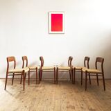 Danish dining chairs, model 75 by Niels O. Møller