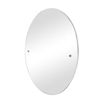 Old bevelled oval mirror