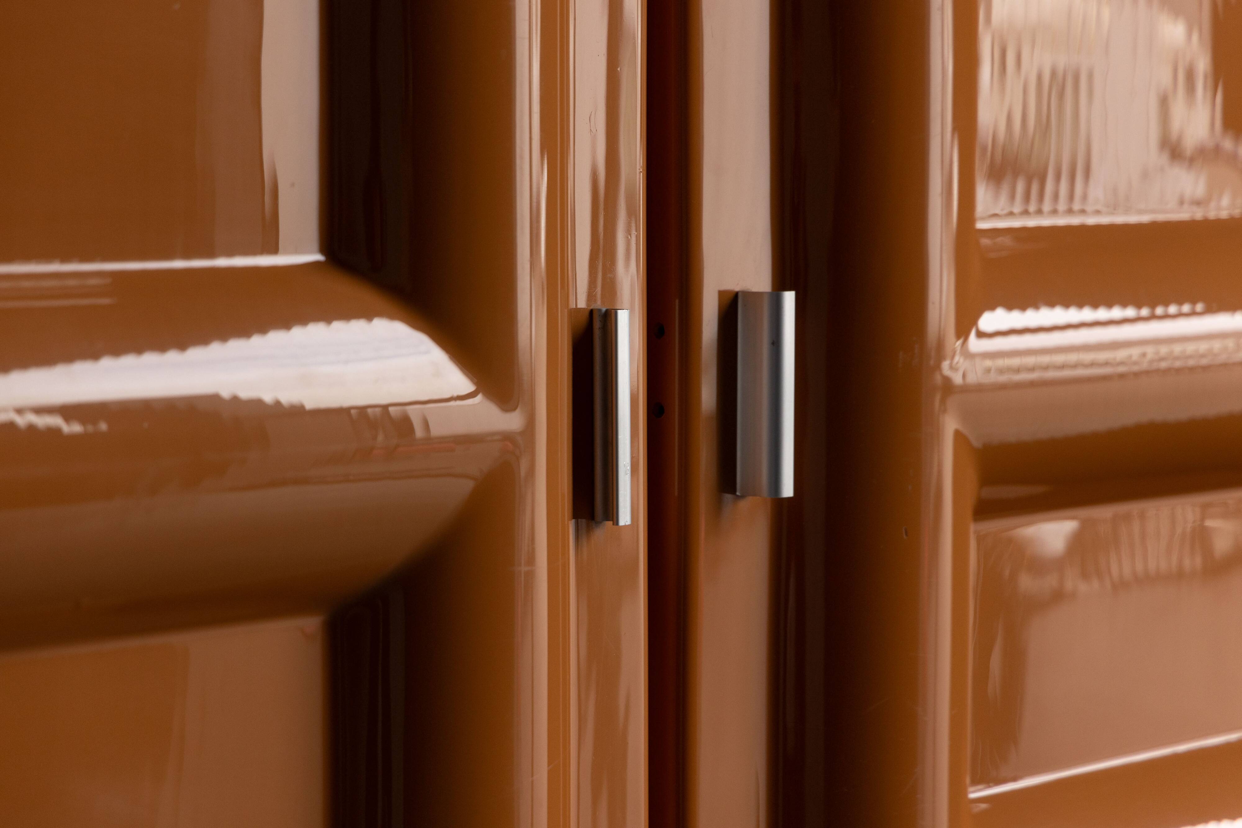Edition Somop Wardrobe in Orange Molded Plastic, France, 1970s