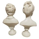Alabaster busts by Jean Antoine Houdon