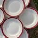 9 dessert plates Sarreguemines Digoin Regence gold and red