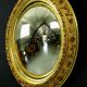 19th century French Gilt  butler mirror with roses and birds