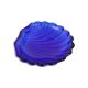 Shell Butter Bowl Caviar Holder Chrome Blue Glass Vintage