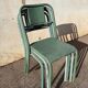 Set of 4 vintage bistro metal chairs