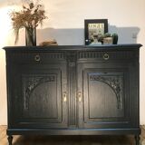 bahut buffet art deco chene solid gray vintage