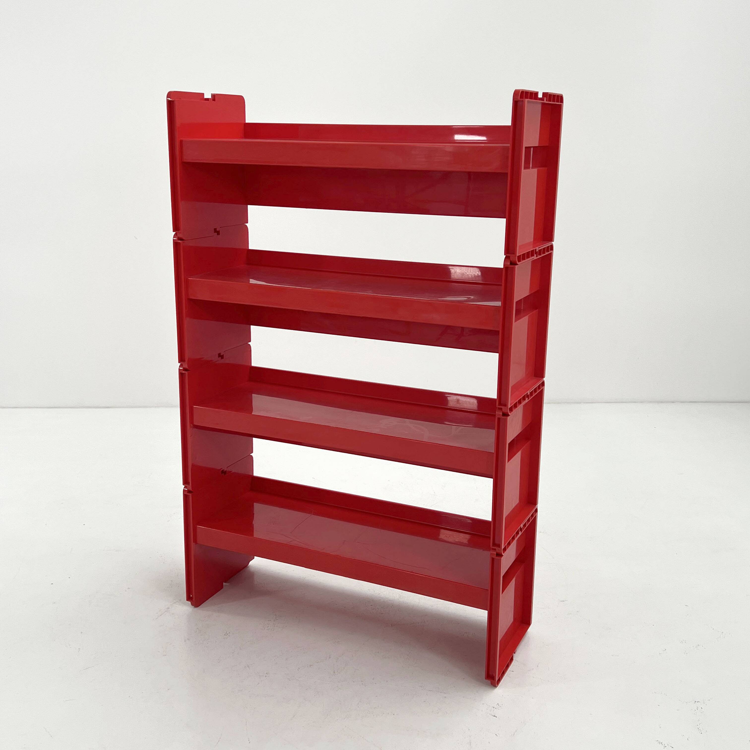 Etagère modulable Jeep rouge par De Pas, D'Urbino & Lomazzi pour BBB 1970
