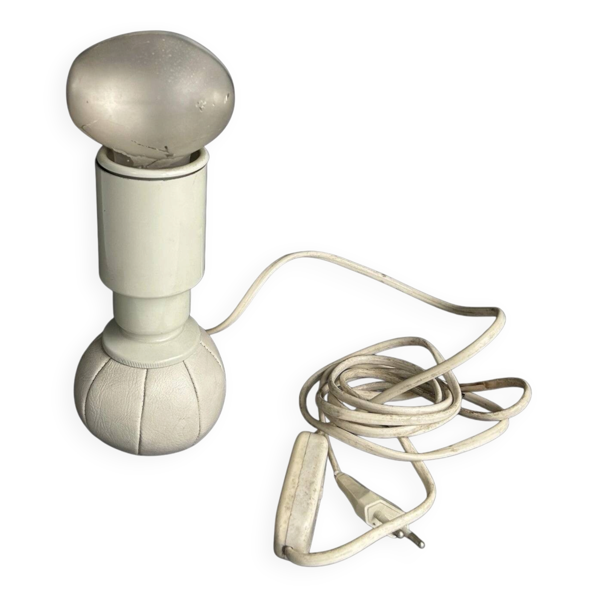 Design desk lamp Gino Sarfatti Arteluce 600c leather metal 1970