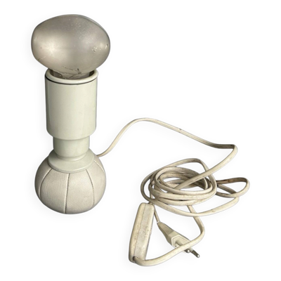 Lampe de bureau design Gino Sarfatti Arteluce 600c cuir métal 1970