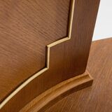 Paire de consoles d’encoignure chêne bronze attr. André Arbus 1940